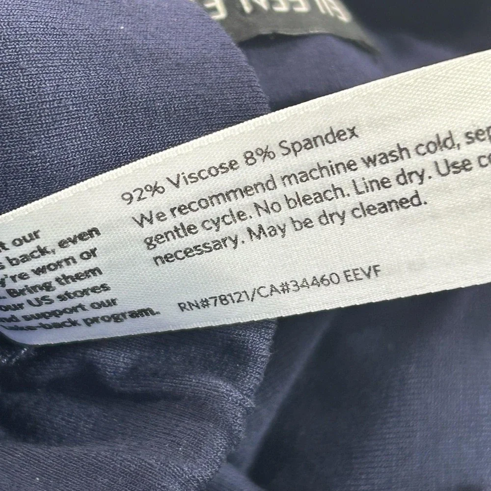 Eileen Fisher Pants Womens L Blue Jersey Knit Pull On Relaxed Stretch - Picture 5 of 12